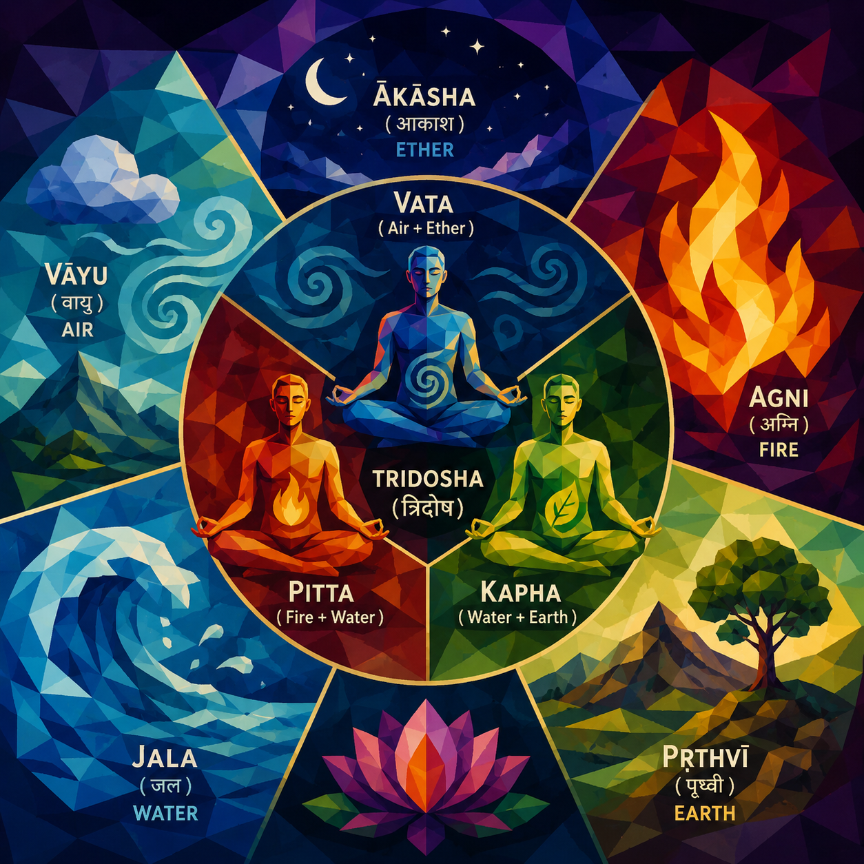 From Panchamahabhutas to Tridoshas